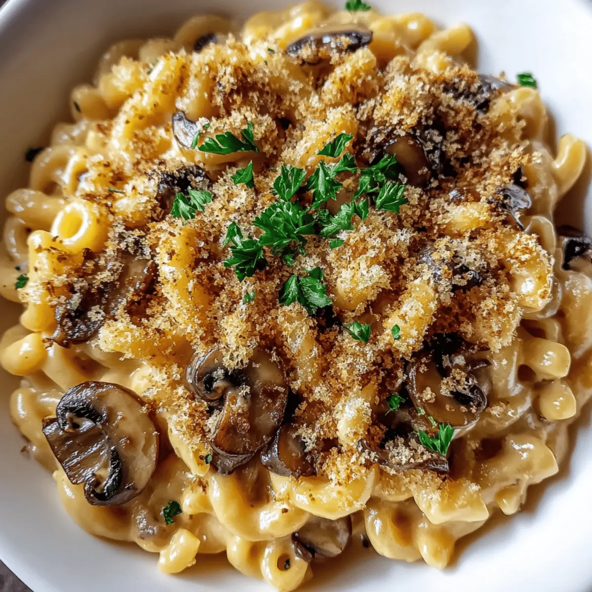 Balsamic Caramelized Onion Mushroom Mac ‘n’ Cheese