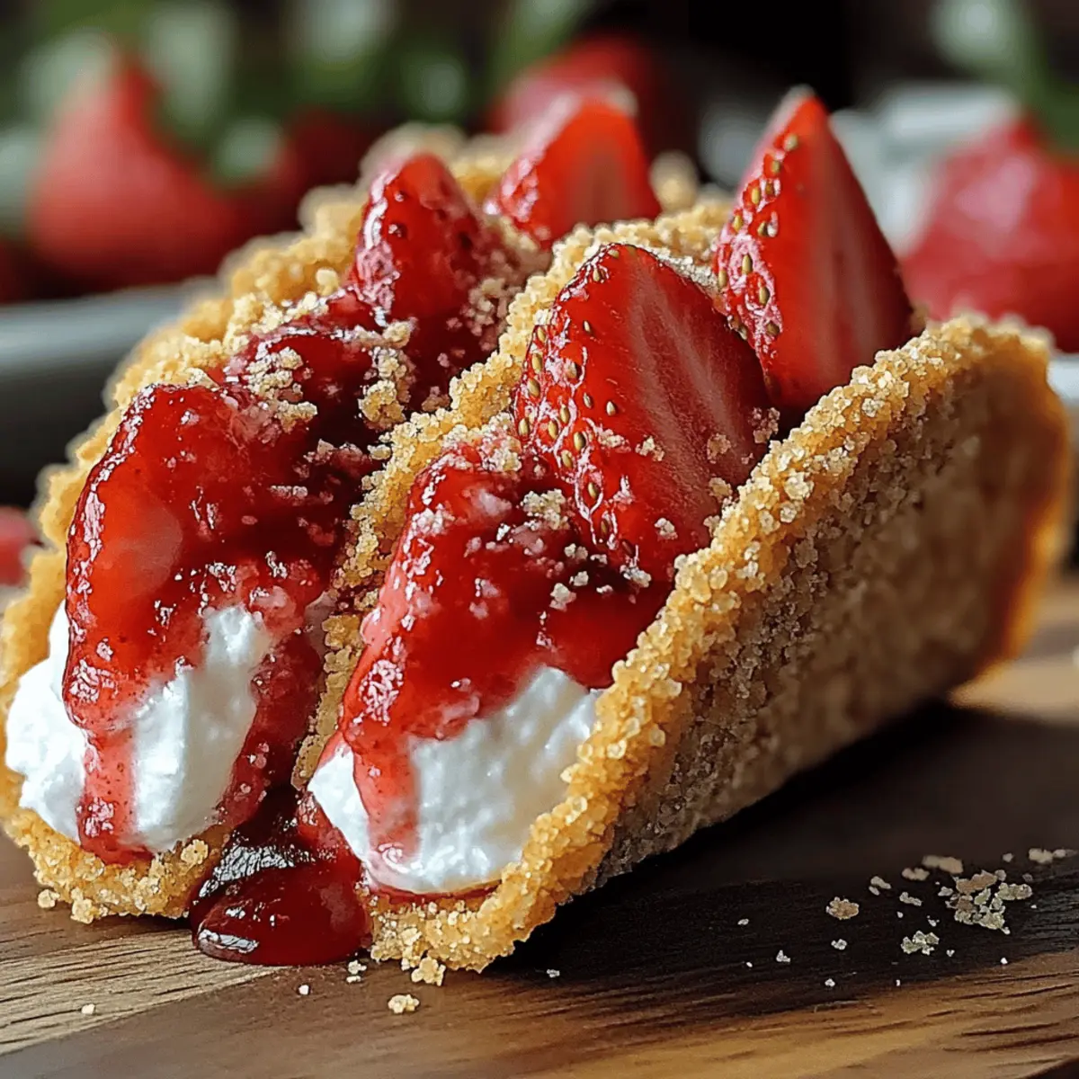 Strawberry Crunch Cheesecake Tacos