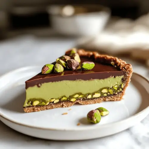 Chocolate Pistachio Tart with Ganache