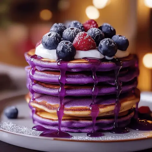 Ube Mochi Pancakes
