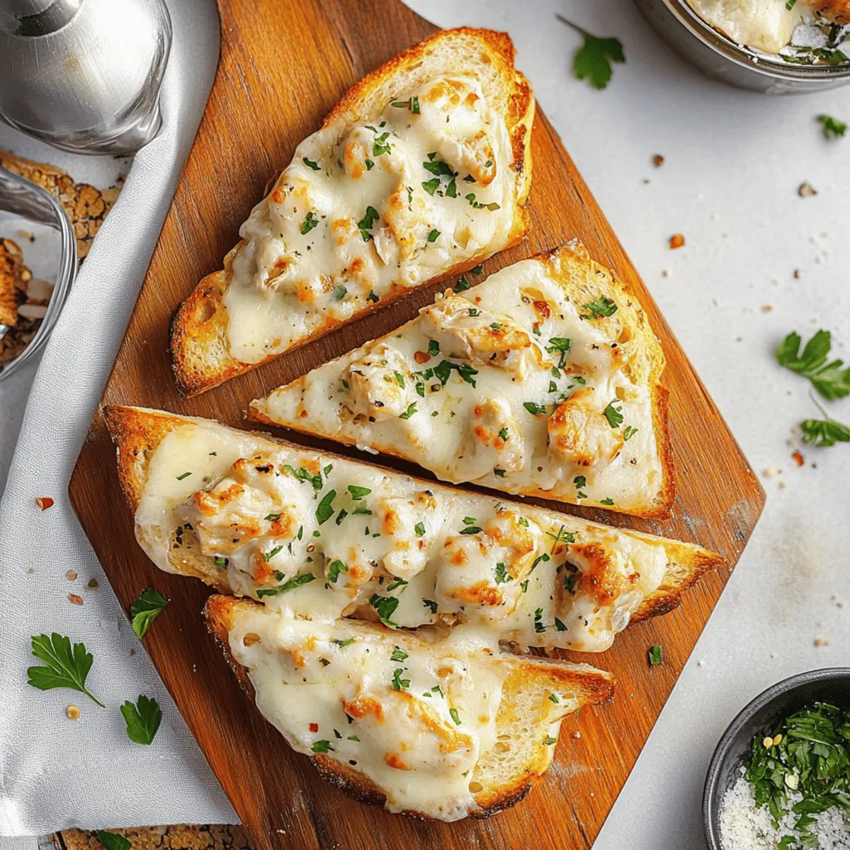 Chicken Alfredo Garlic Bread iotrr8