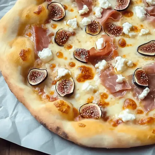 Fig Jam Pizza with Goat Cheese and Prosciutto