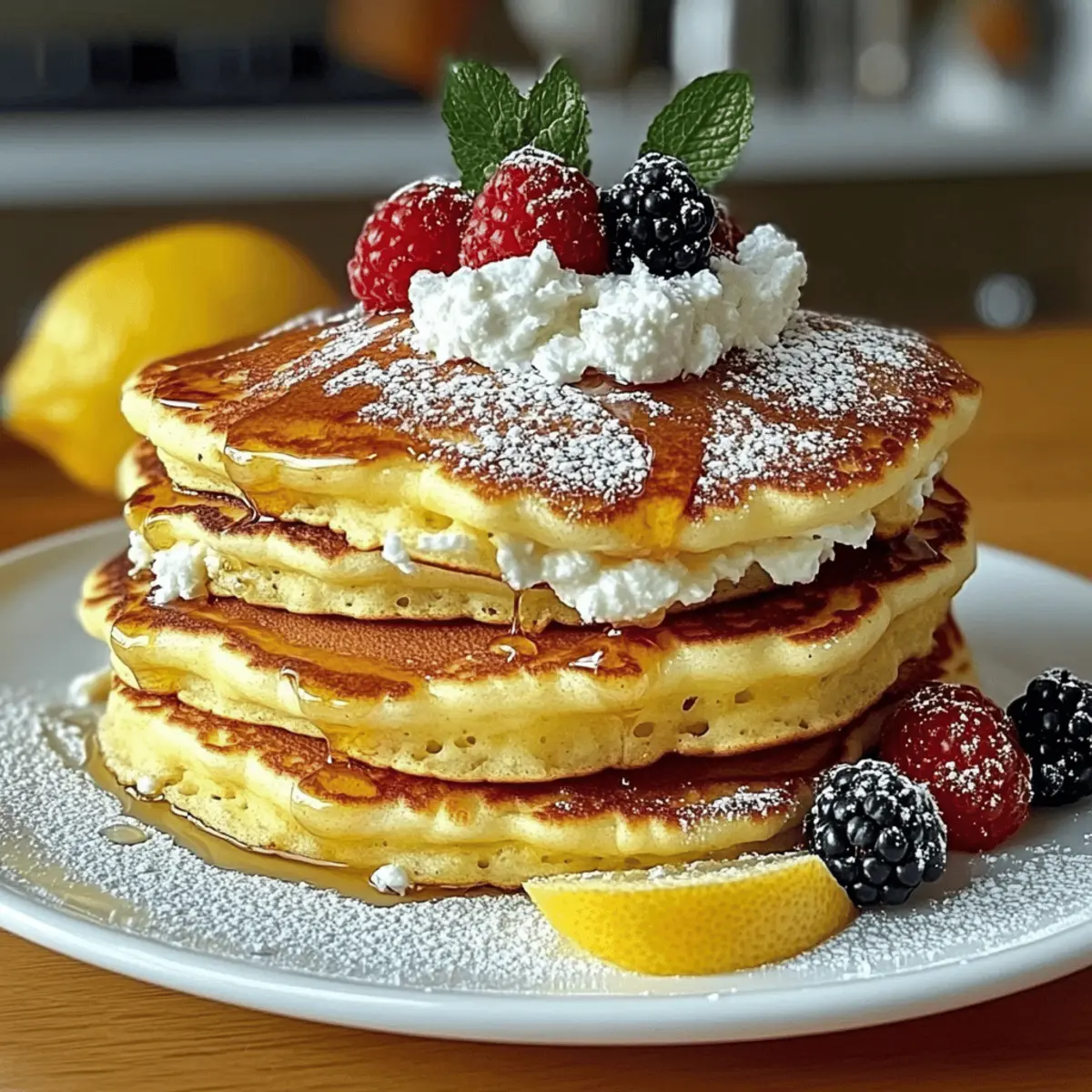 Lemon Ricotta Pancakes somgcq