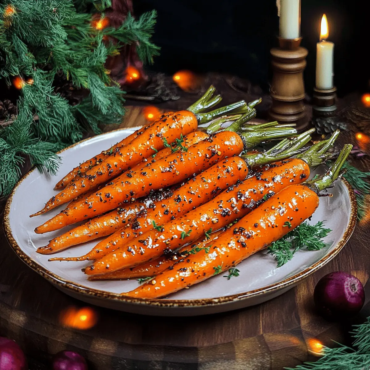 Maple Mustard Roasted Carrots pgaead