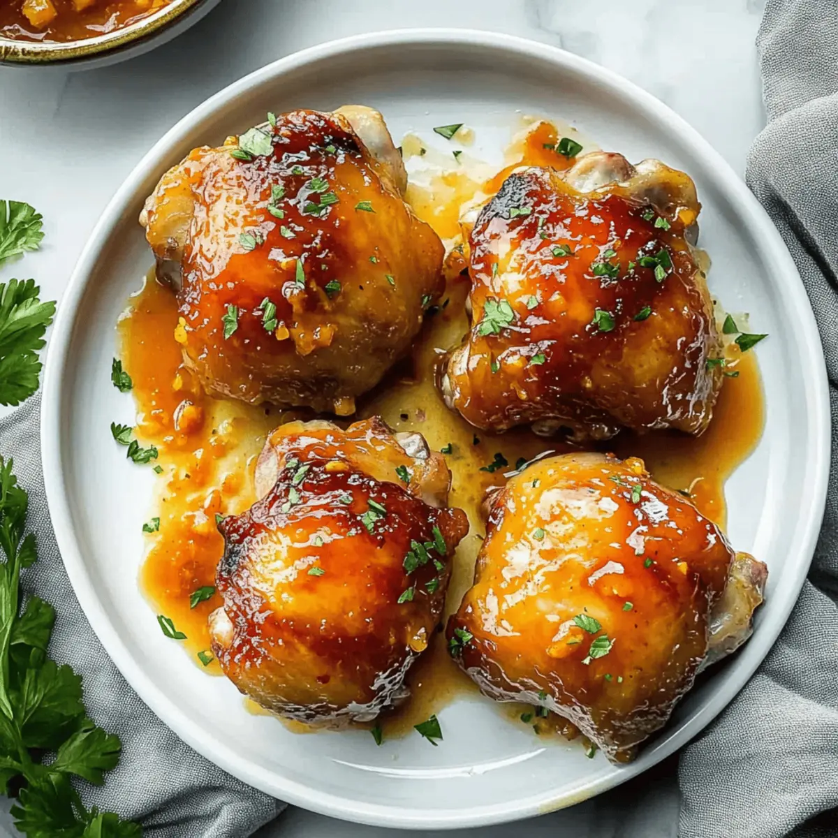 Peach Glazed Chicken Thighs zqw6yr