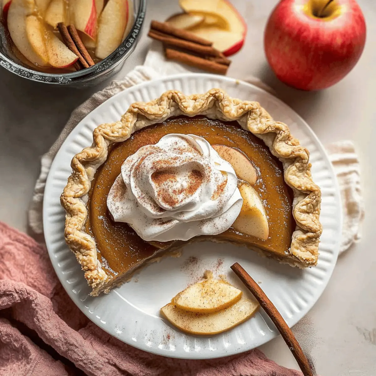 Apple Butter Pie with Cinnamon Whipped Cream d3mtkg