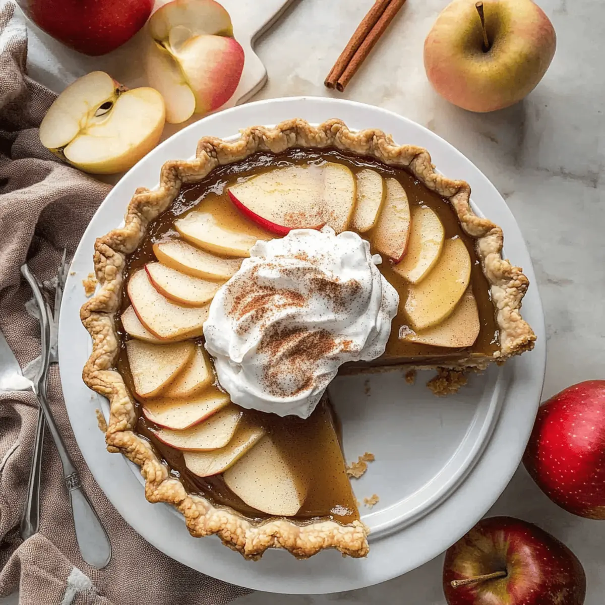 Apple Butter Pie with Cinnamon Whipped Cream q1kmlj