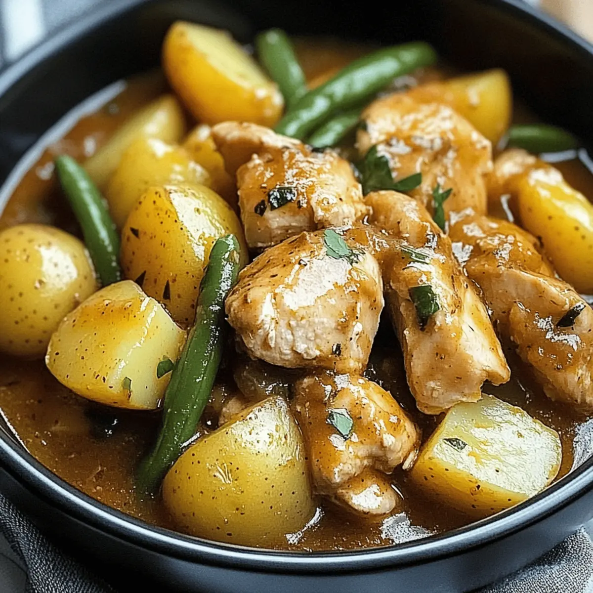 Delicious Chicken and Potatoes with Green Beans in Your Slow Cooker 4 Chicken and Potatoes with Green Beans