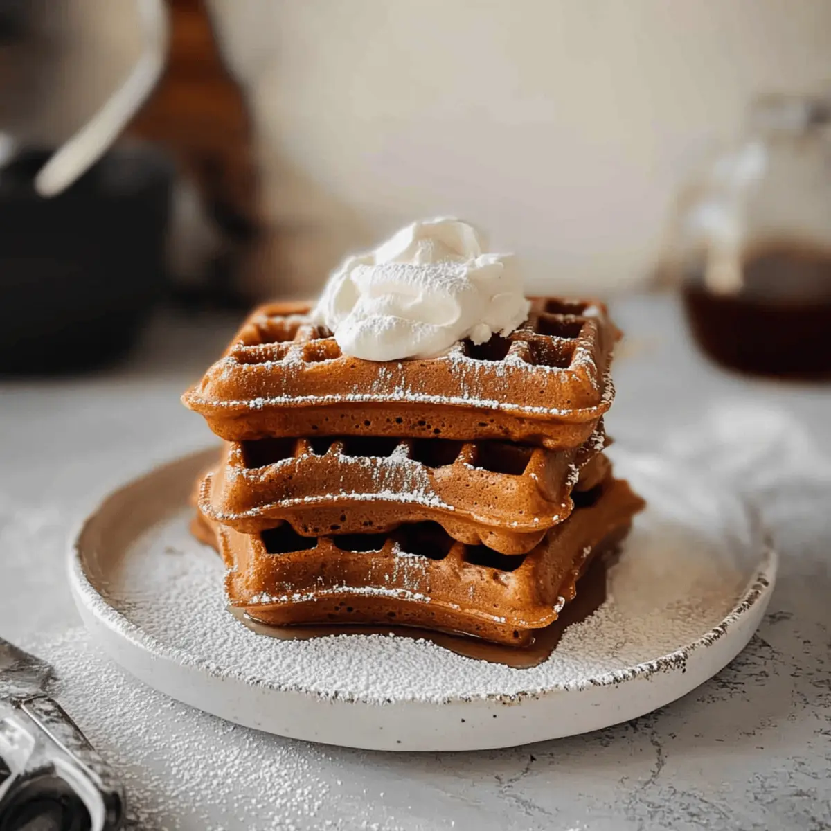Christmas Morning Gingerbread Waffles etg9bv