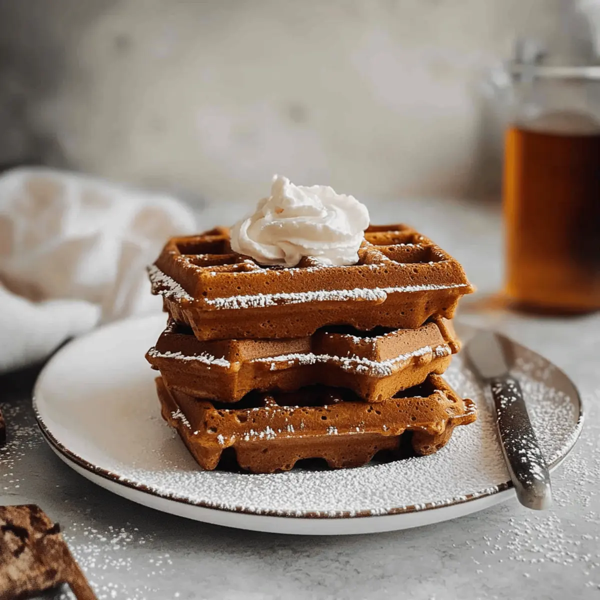 Christmas Morning Gingerbread Waffles gpjepy