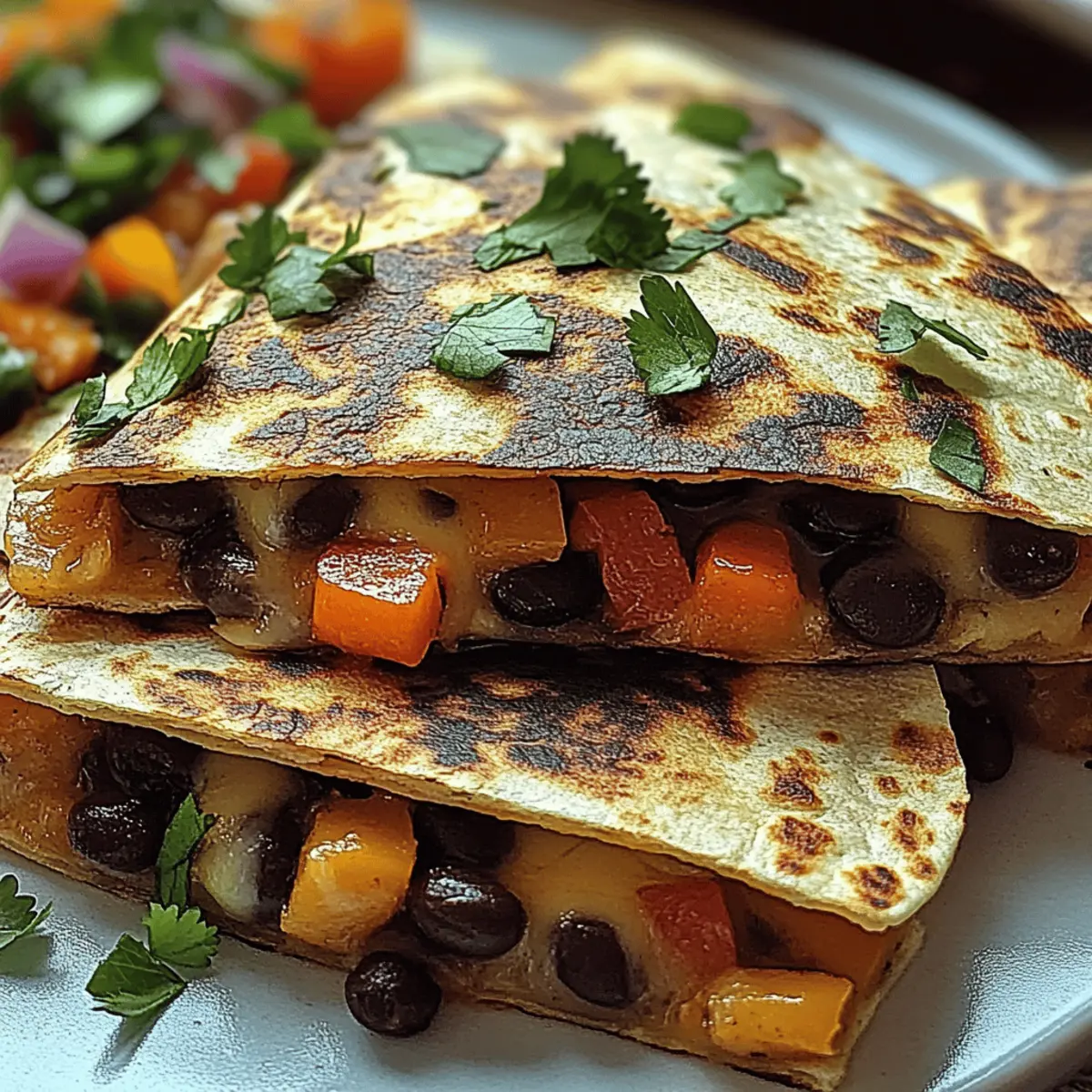 Crispy Black Bean Quesadillas oeswtn
