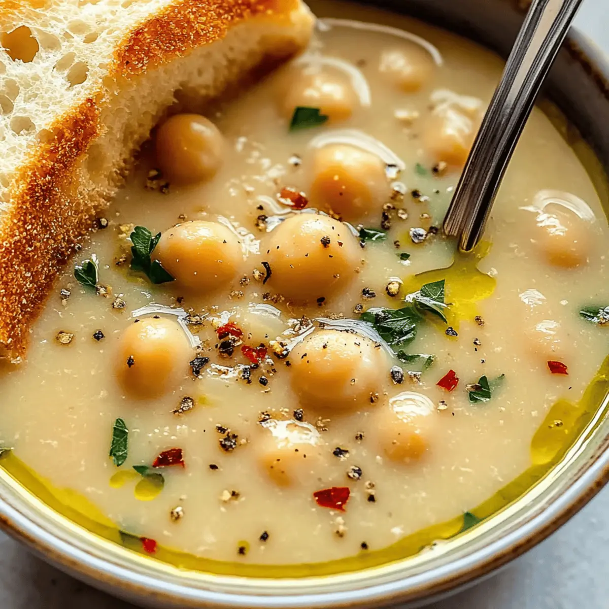 Garlic Chickpea Soup