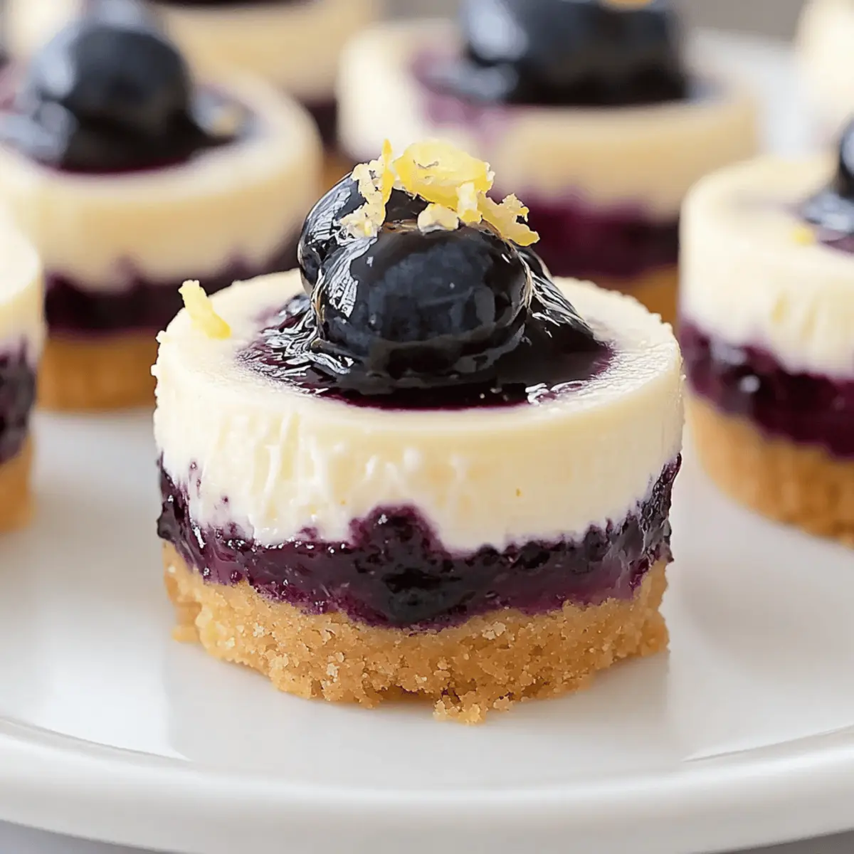 Juicy Mini Lemon Blueberry Cheesecakes bvqn7l