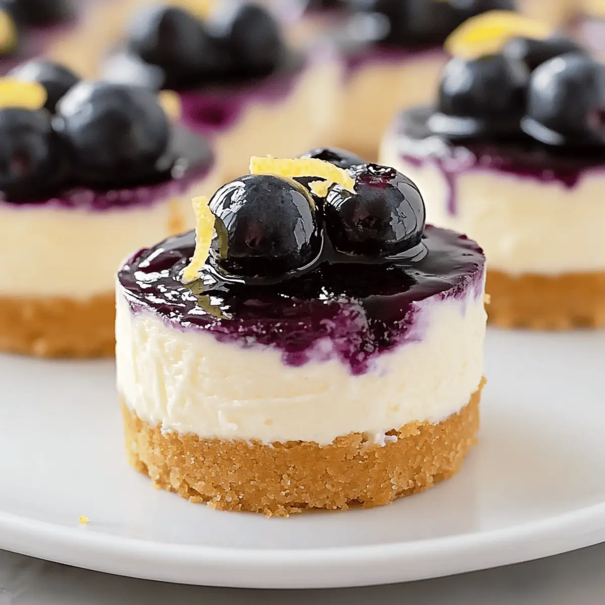 Juicy Mini Lemon Blueberry Cheesecakes vaikiy