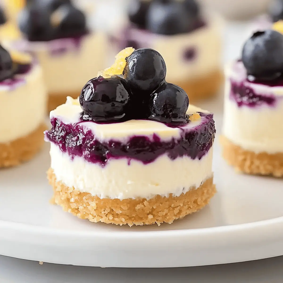 Juicy Mini Lemon Blueberry Cheesecakes zwamhg