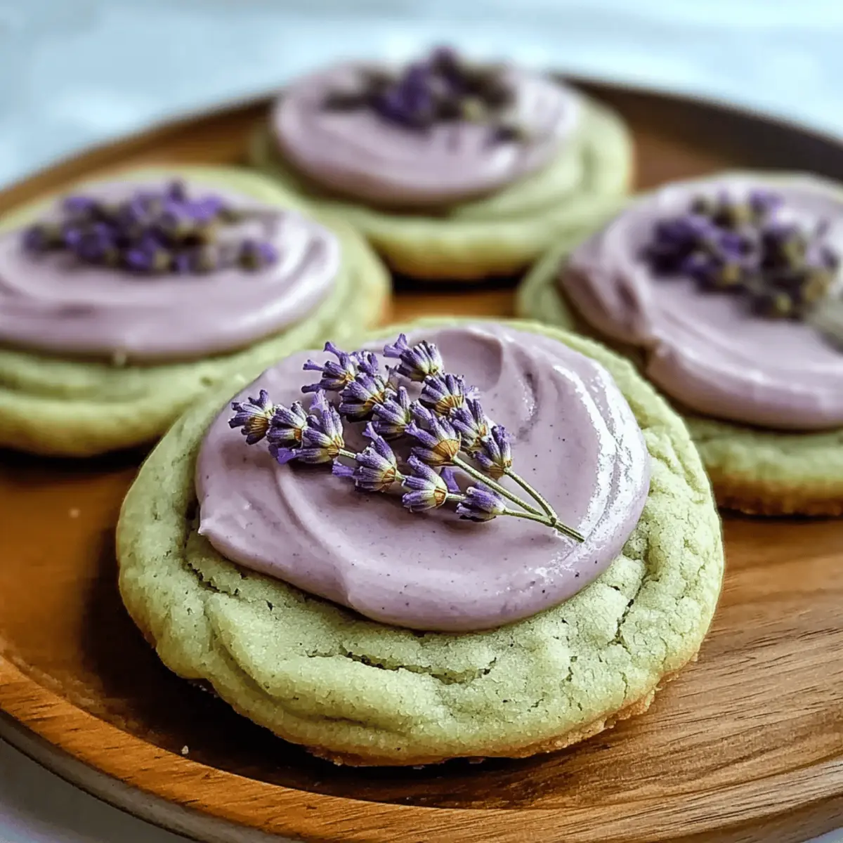 Matcha Lavender Sugar Cookies