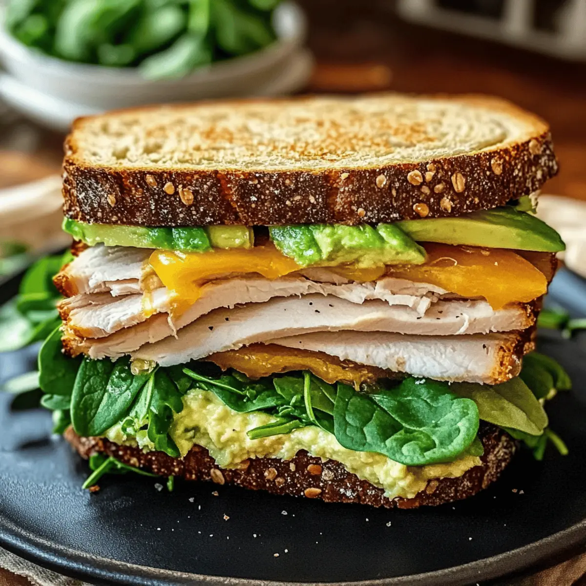 Mustard Turkey Avocado Sandwich bqohwm
