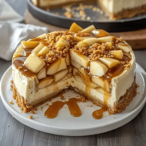 Salted Caramel Apple Pie Cheesecake