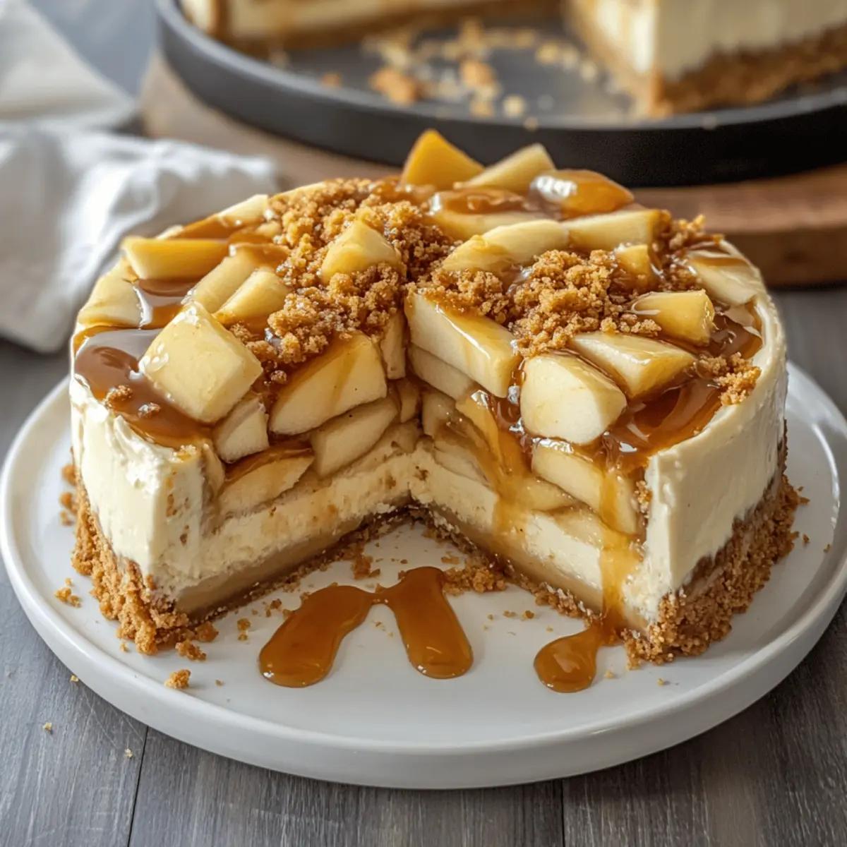 Salted Caramel Apple Pie Cheesecake