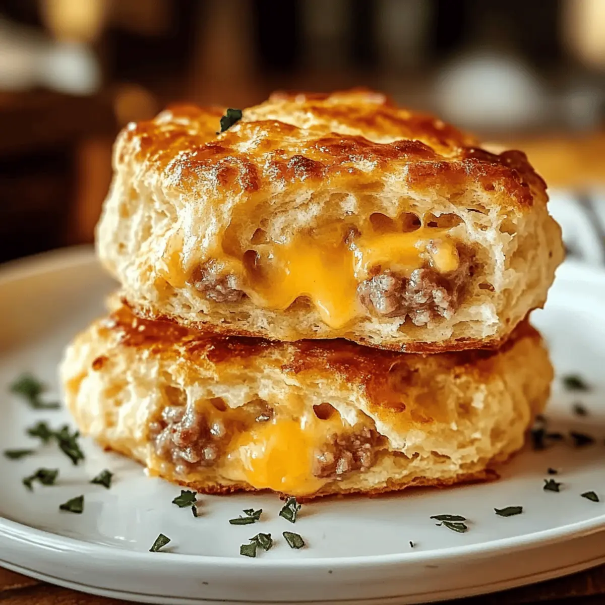 Sausage Cheese Butter Swim Biscuits al1elc