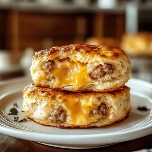 Sausage Cheese Butter Swim Biscuits