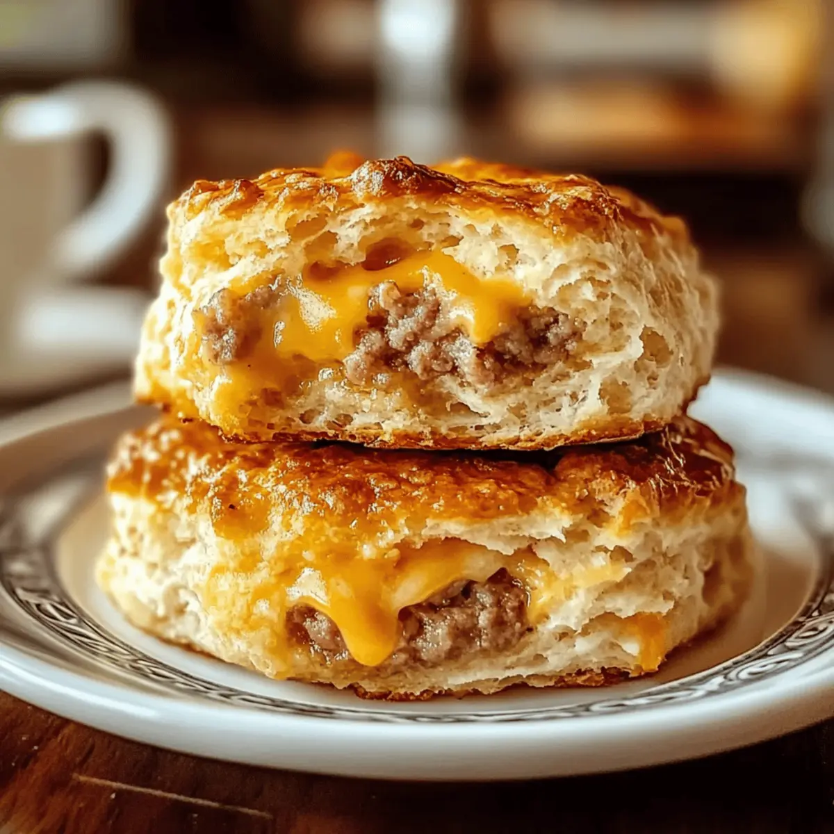 Sausage Cheese Butter Swim Biscuits kt3z05