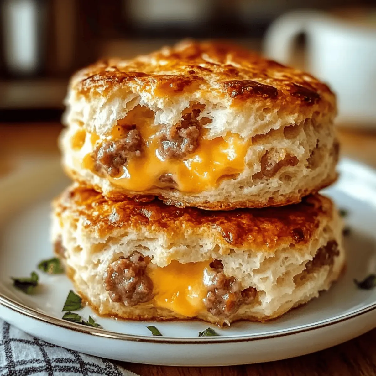 Sausage Cheese Butter Swim Biscuits si4jsy