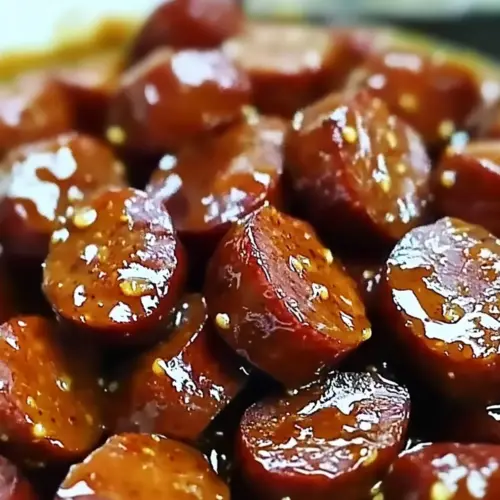 Slow Cooker Honey Mustard Kielbasa Bites