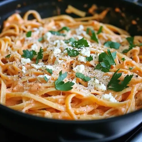 Roasted Red Pepper & Goat Cheese Alfredo