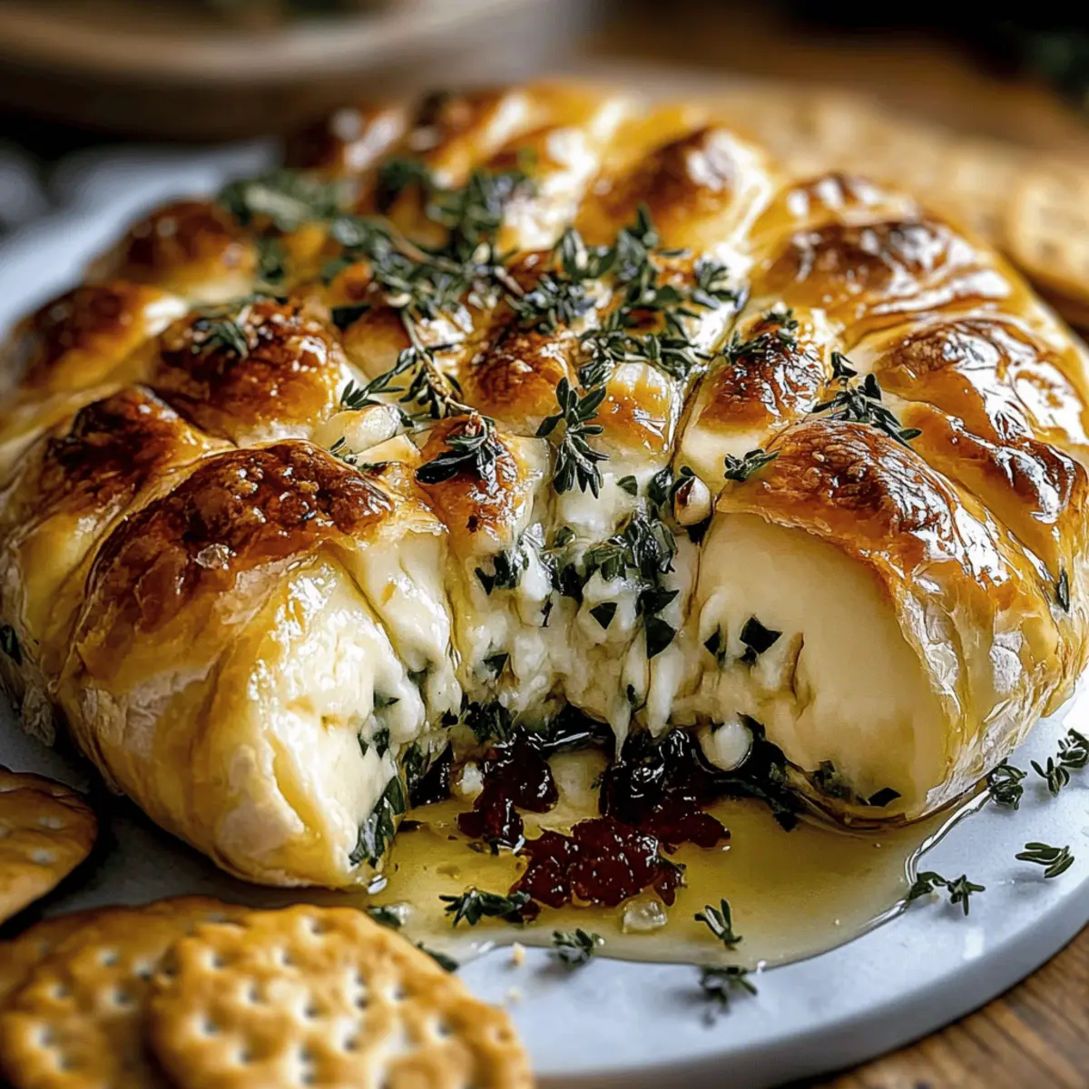 Baked Brie Garlic Herbs qe7cfa