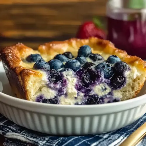 Blueberry Cottage Cheese Breakfast Bake