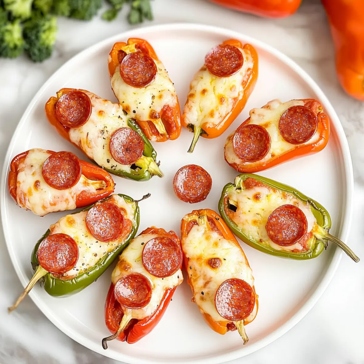 Savory Pizza Stuffed Mini Peppers: A Low-Carb Delight 3 Pizza Stuffed Mini Peppers mepjnu