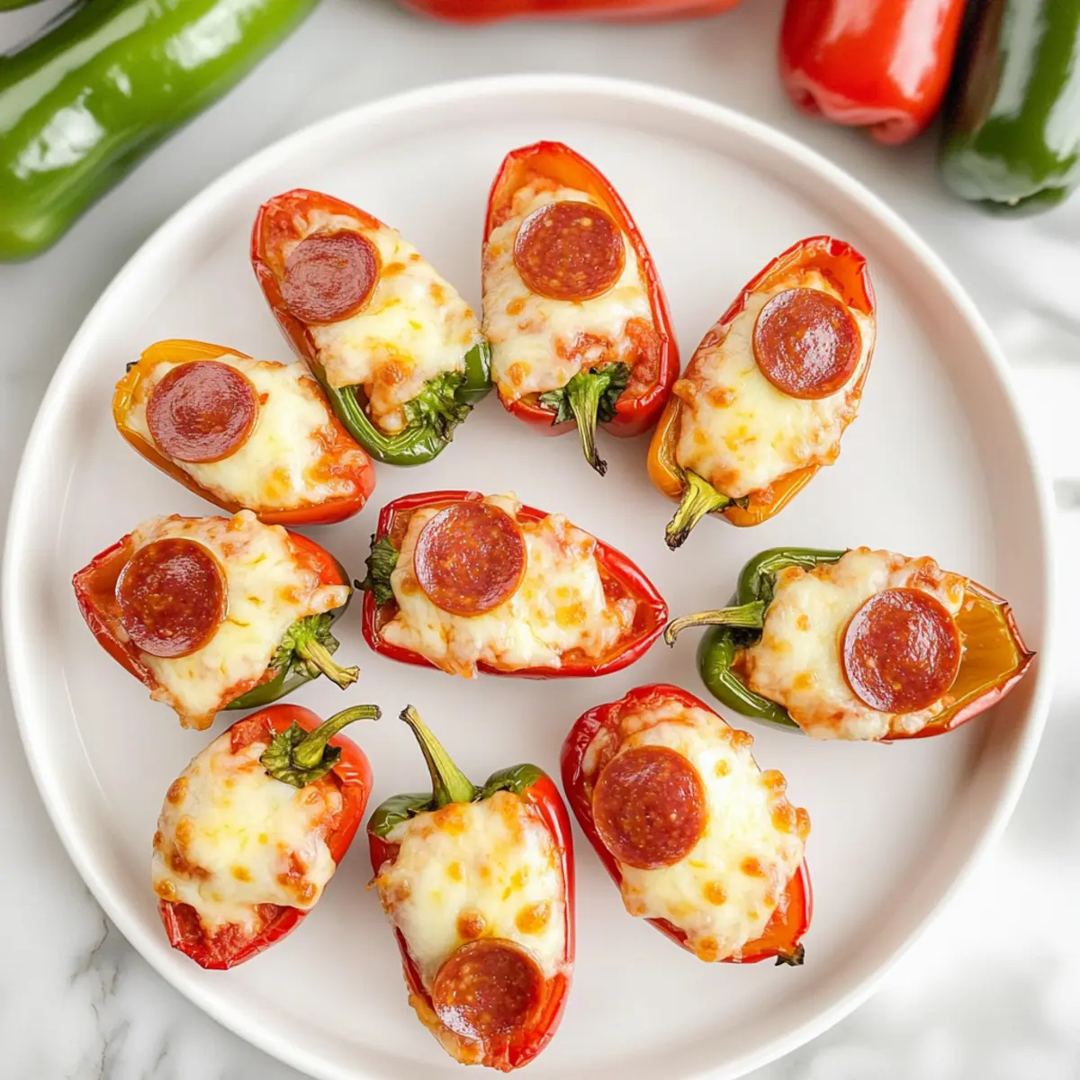 Savory Pizza Stuffed Mini Peppers: A Low-Carb Delight 2 Pizza Stuffed Mini Peppers tmdbru