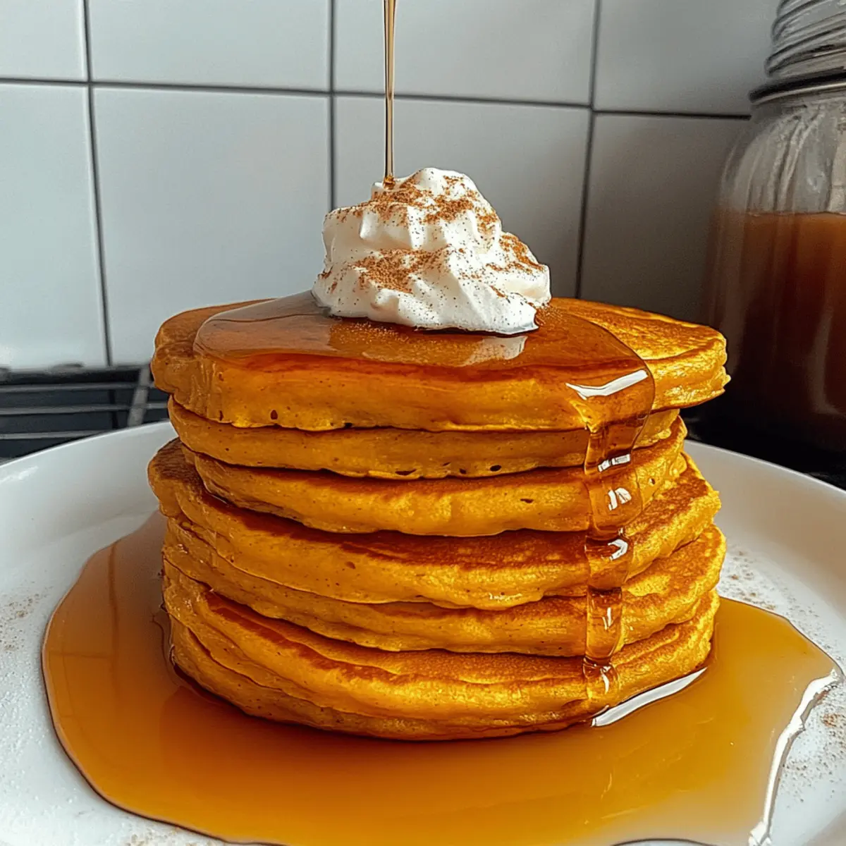 Pumpkin Cottage Cheese Pancakes bys7mc