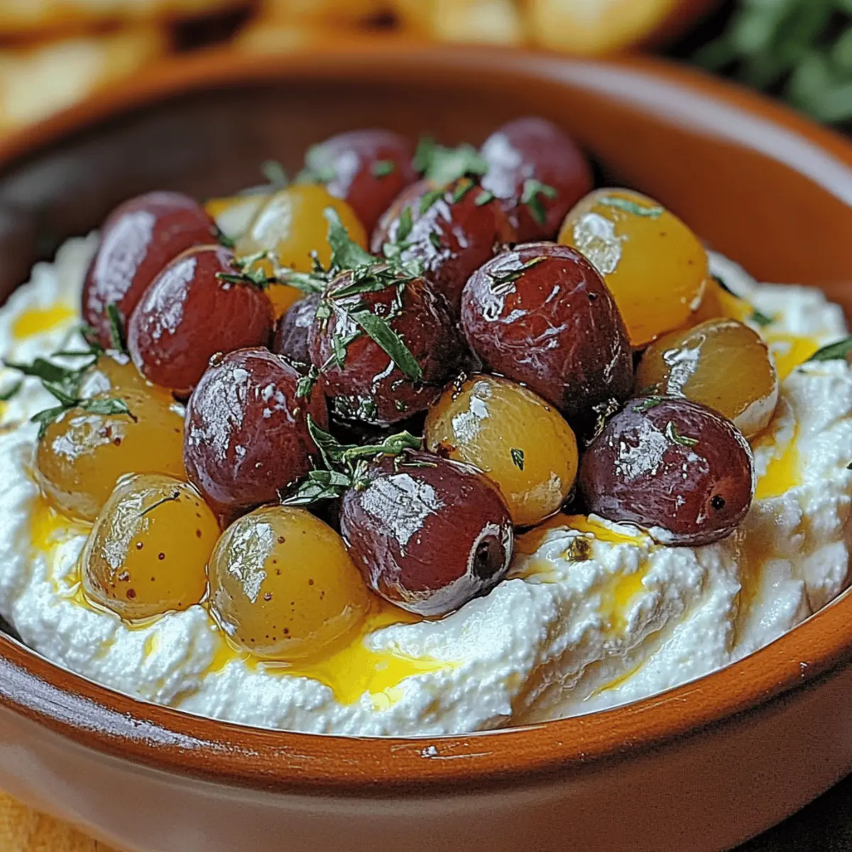 Ricotta with Roasted Grapes e41fnj