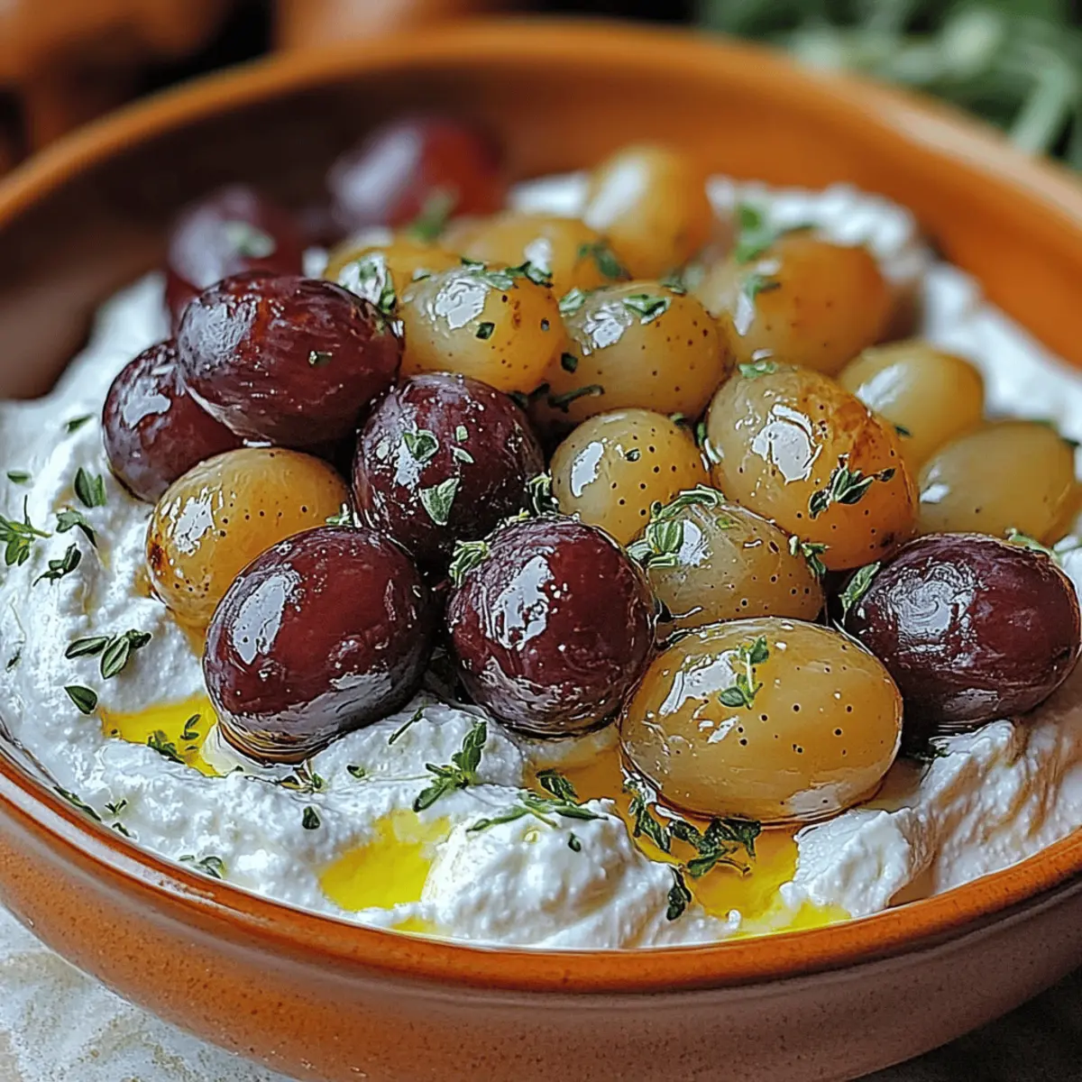 Ricotta with Roasted Grapes gk7ino