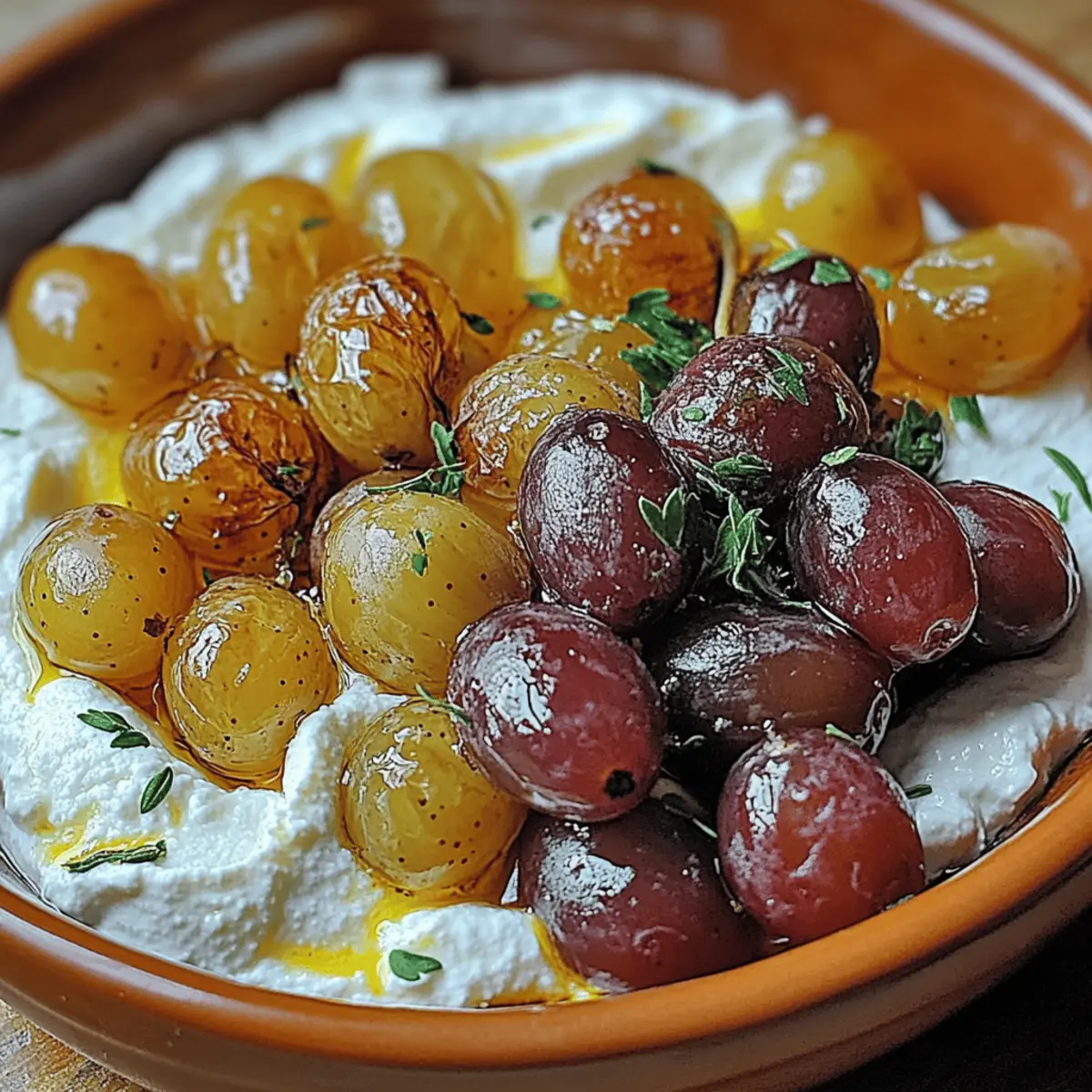 Ricotta with Roasted Grapes