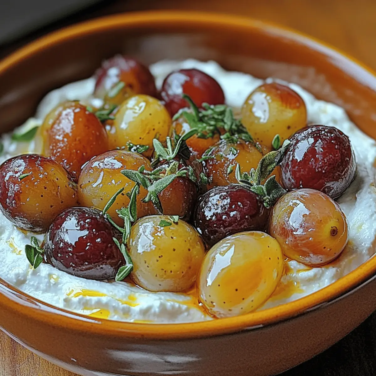 Ricotta with Roasted Grapes vmjtwy
