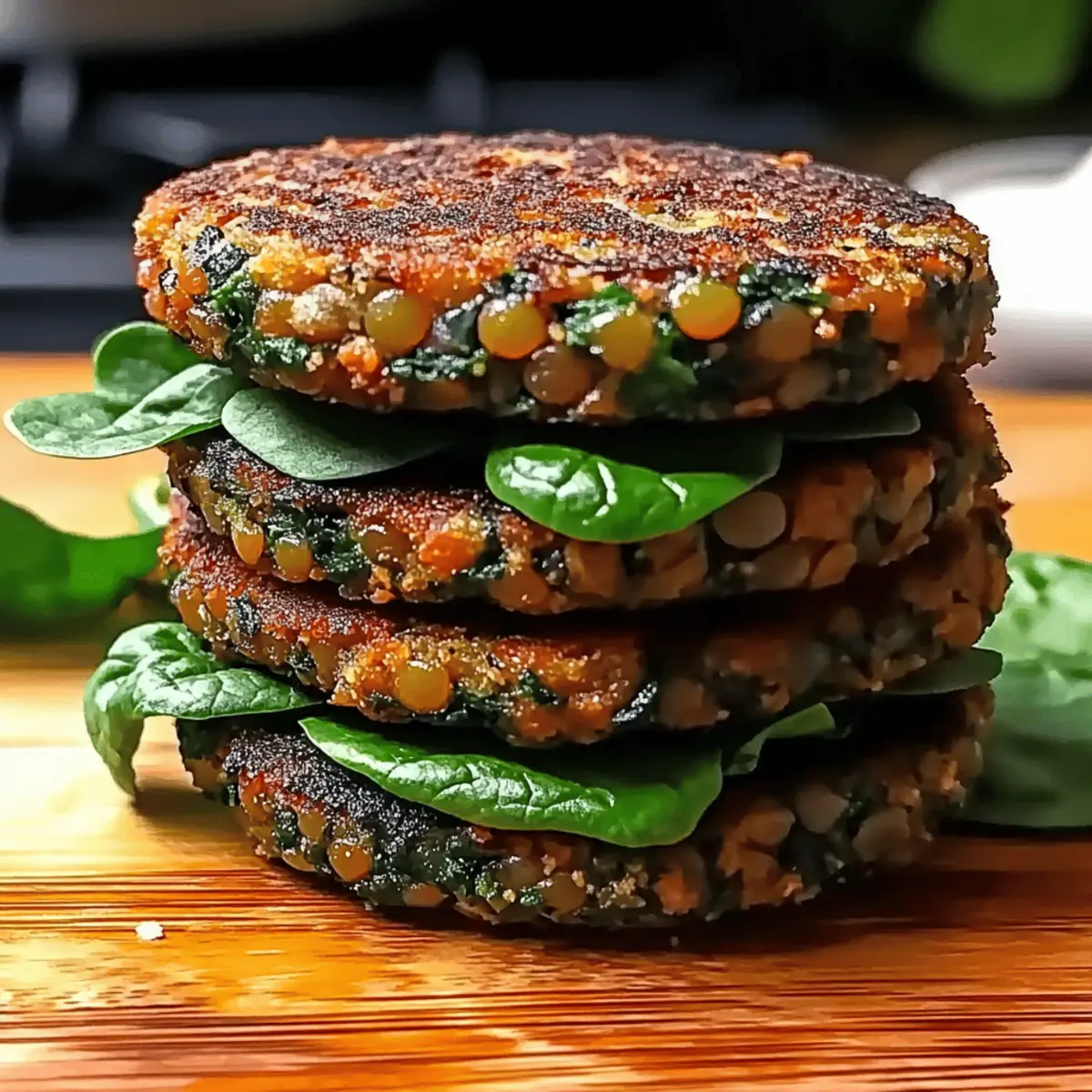 Spinach and Lentil Burgers qrwrkq