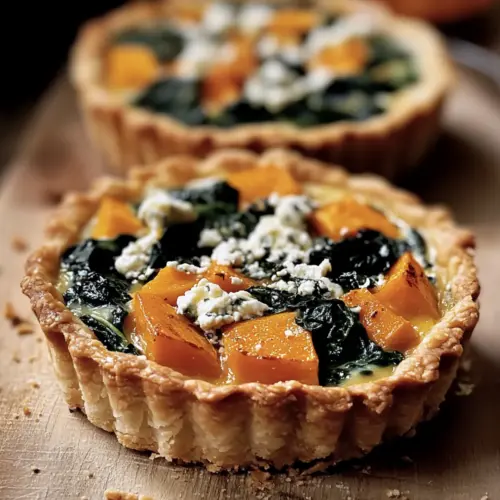 Pumpkin, Spinach & Gorgonzola Mini Tarts