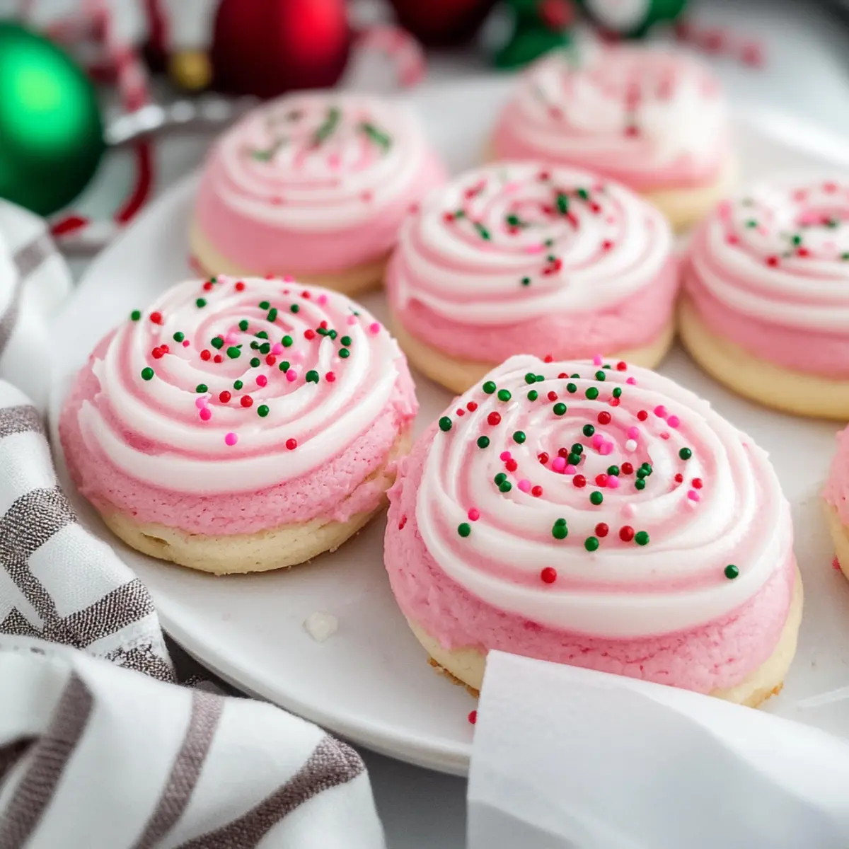 Irresistible Christmas Pink Velvet Cookies with Cream Cheese Frosting