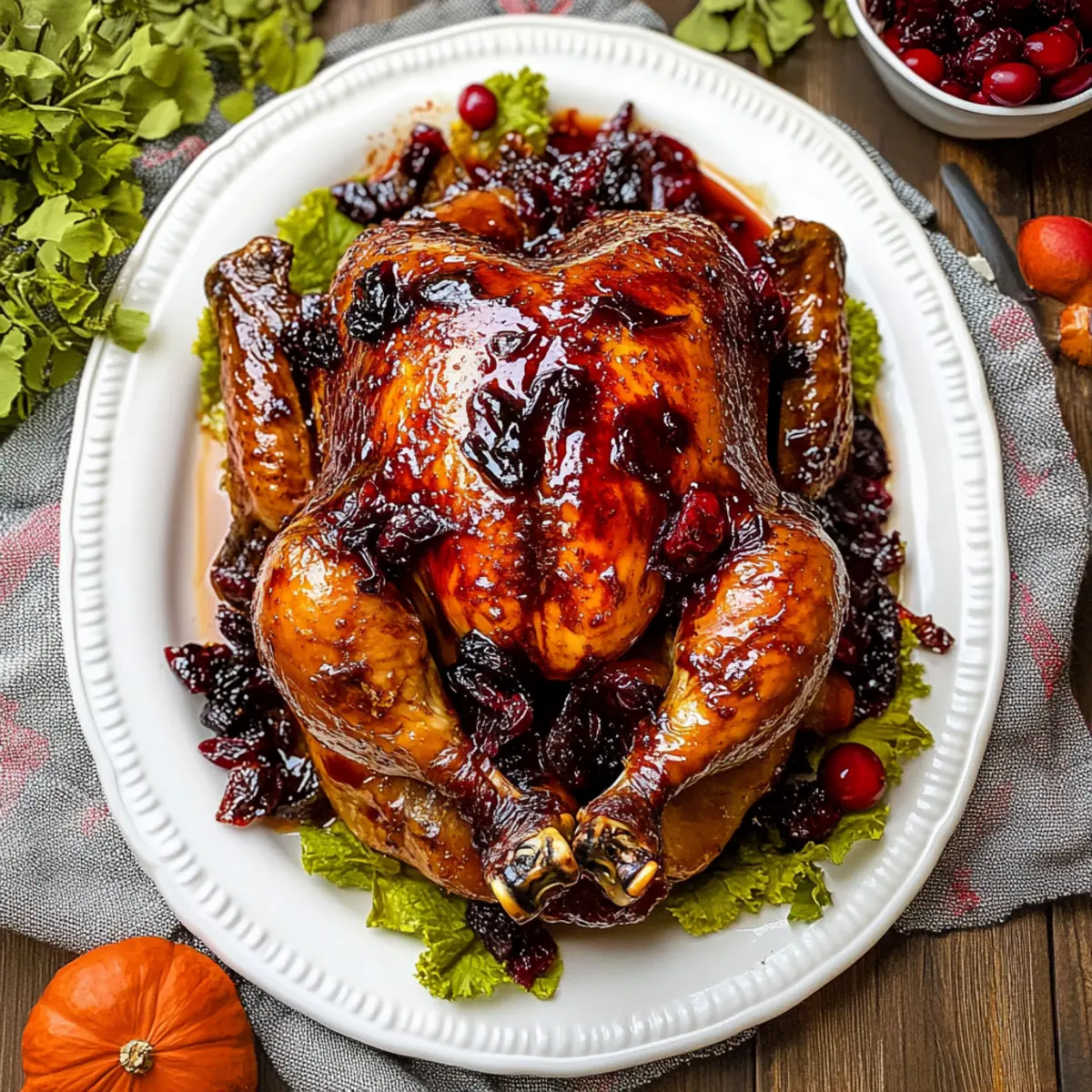 Cranberry Maple Roast Chicken
