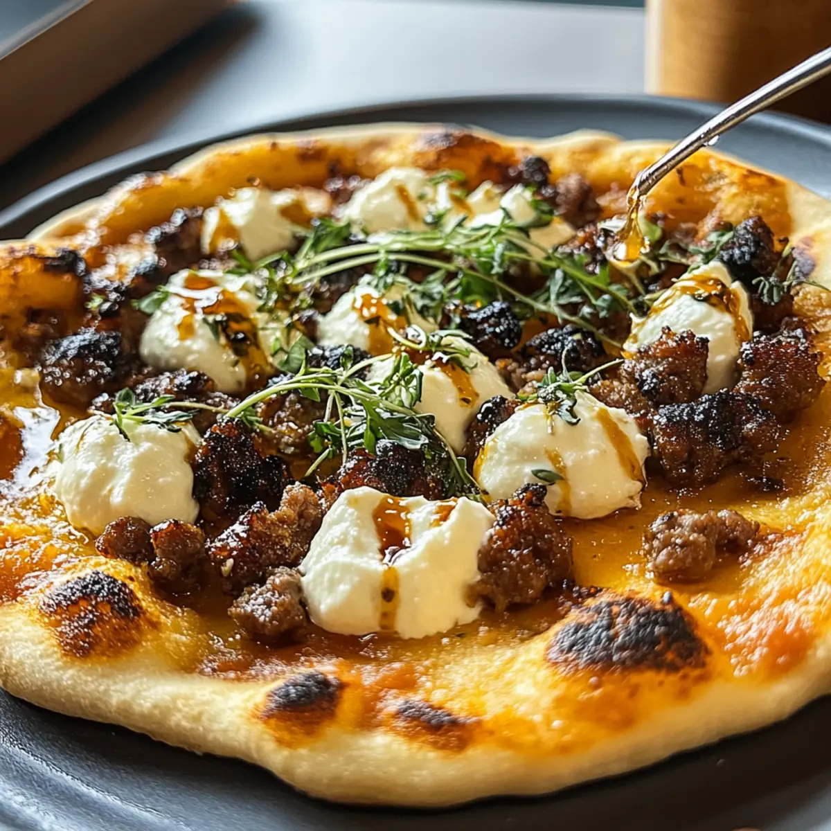 Savor the Sweet Heat of Sausage Ricotta Honey Hot Pizza 2 53f5be6b 9272 4a06 9383 d8497c9b5bb2bl my6ldj