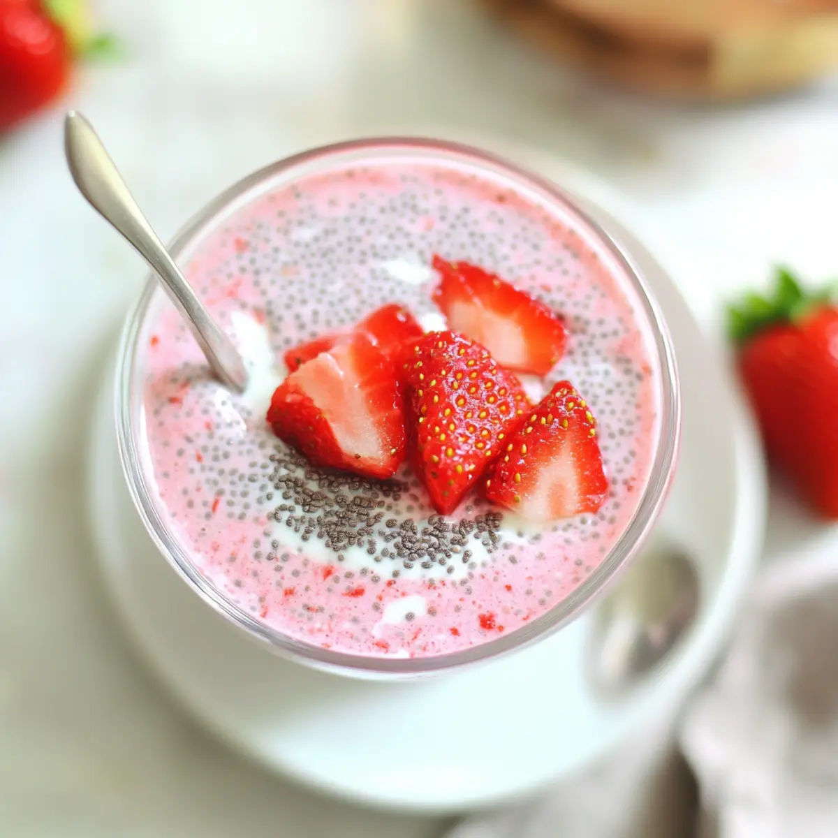 Creamy Strawberry Chia Pudding (with Greek Yogurt!)