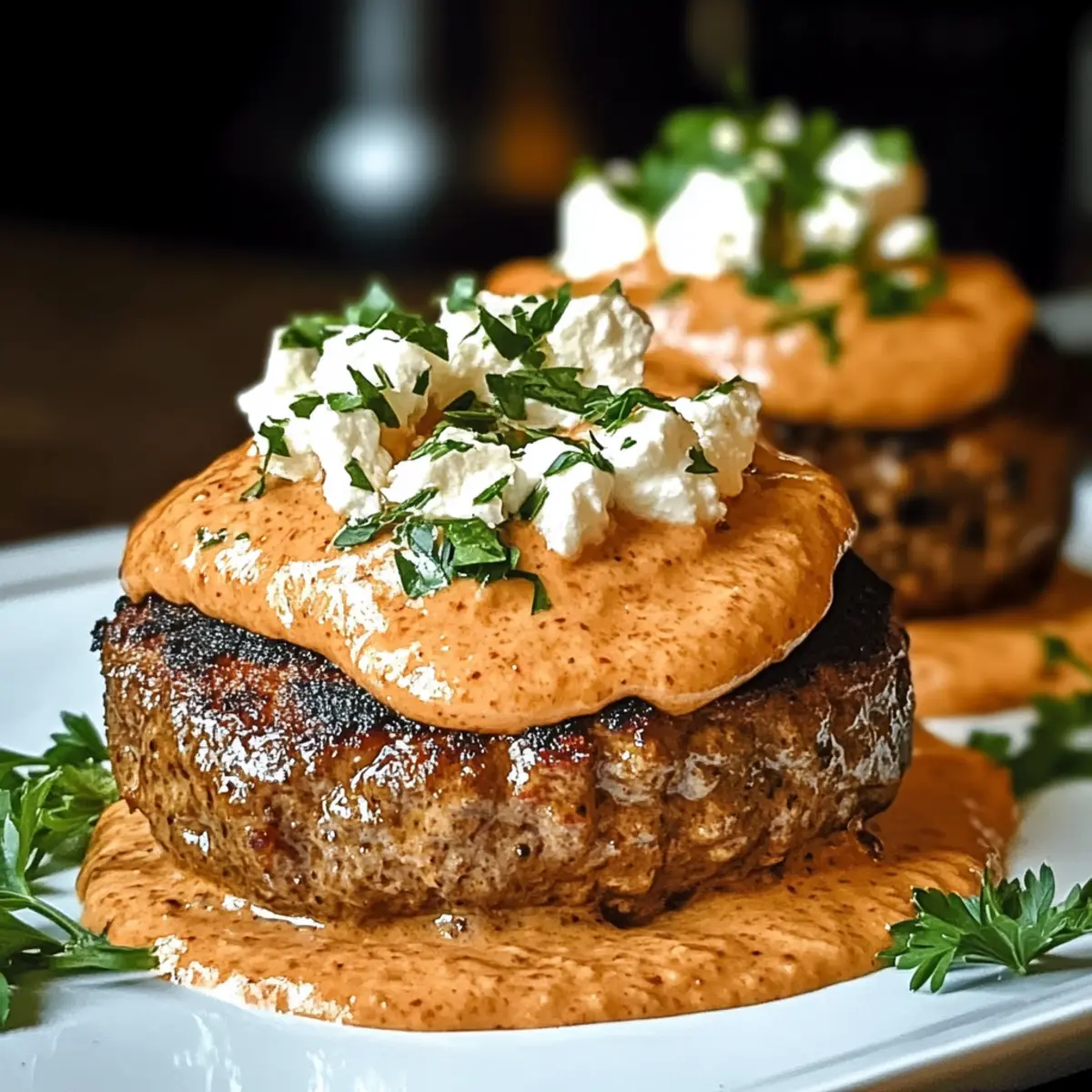 Keto Feta Burgers with Tomato Cream That You'll Crave 2 c53b332e 9da8 4070 a5cf